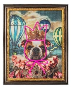 King Home Neon Bulldog Léggömb LED Művészi Falikép