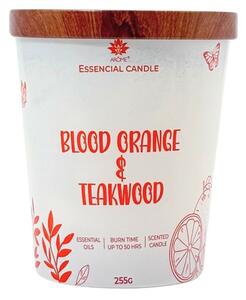 Arome Blood orange & Teakwood gyertya üvegben, fém fedéllel 255g