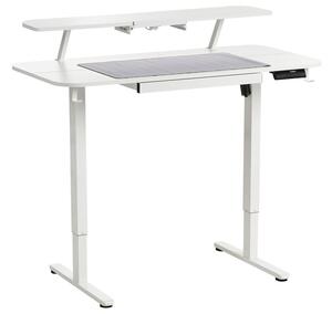 Elektromosan állítható asztal WILBANKS Fehér 120 cm 60 cm USB porttal