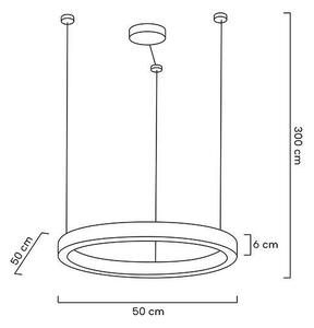Moosee Ring Luxury LED Függőlámpa Arany 50cm