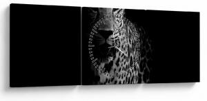 Kép - Egy leopárd portréja (órával) (90x30 cm)