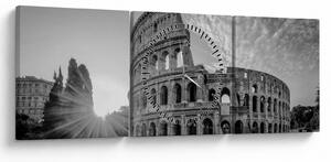 Kép - Colosseum Rómában, fekete-fehér (órával) (90x30 cm)