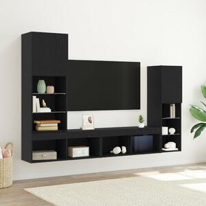 LED TV Szekrény Fekete tölgy 30.5x30x102 cm Műanyag