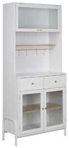 Üveges vitrin PARLIN 82 cm Fehér