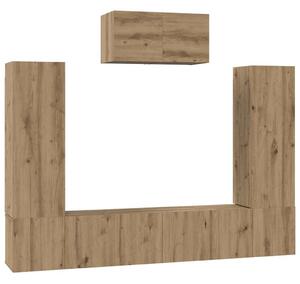 TV szekrény garnitúra 7 pcs kézműves tölgy 180 x 30 x 120 cm