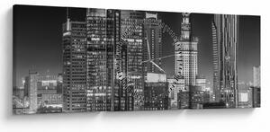 Kép - Fekete-fehér New York (órával) (90x30 cm)