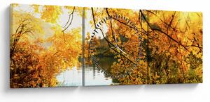 Kép - Őszi fa (órával) (90x30 cm)