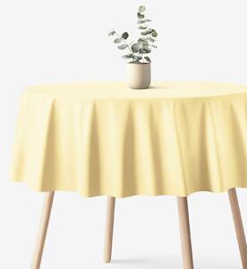 Goldea kör alakú pamut terítő - banán sárga Ø 120 cm