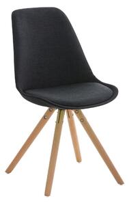 Pegleg szövet szék, fa lábazattal (natúr / fekete/ dió / fehér fa kerek/szögletes kivitel)