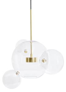 MOOSEE Capri 4 LED Függőlámpa Üveg Arany Buborékos