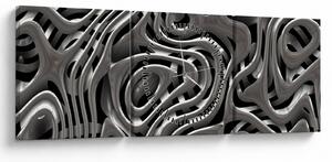 Kép - Fémes absztrakció (órával) (90x30 cm)