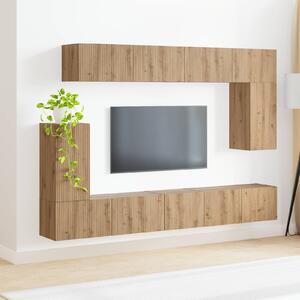 VidaXL TV szekrény garnitúra 5 db Artisan tölgy Szerelt Fa