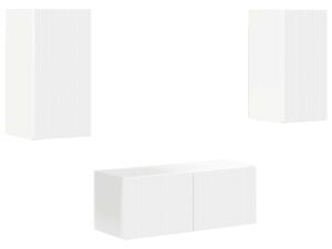 VidaXL TV szekrény garnitúra Falra szerelhető 6 pcs Fehér Faanyag