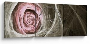 Kép - Absztrakt rózsa világos rózsaszín (órával) (90x30 cm)