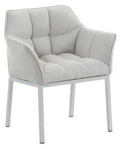 Damaso exkluzív karfás szék, szövet (inox, fehér, fekete vázzal)