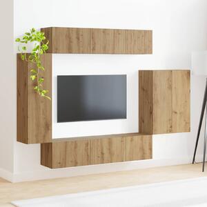 VidaXL TV falit kabinet szett 6 db Artisan tölgy
