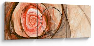 Kép - Absztrakt rózsaszín rózsaszín fehér háttérrel (órával) (90x30 cm)