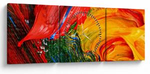 Kép - Kékítő absztrakció ecsettel (órával) (90x30 cm)