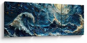 Kép - Az ég és a tenger festése (órával) (90x30 cm)