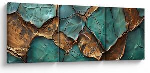 Kép - Zöld-arany festés (órával) (90x30 cm)