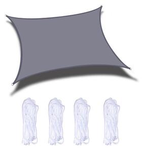 Pepita vízálló szögletes Napvitorla 3,6x3,6m 160g/m2 - szürke