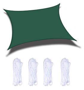 Pepita vízálló szögletes Napvitorla 3x4m 160g/m2 - sötétzöld