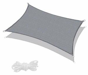 Pepita vízálló szögletes Napvitorla 3x2m 160g/m2 - szürke