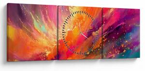 Kép - Dinamikus absztrakció (órával) (90x30 cm)