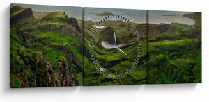 Kép - Quiraing, Skócia (órával) (90x30 cm)