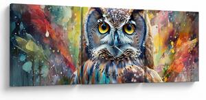 Kép - Egy bagoly festménye (órával) (90x30 cm)