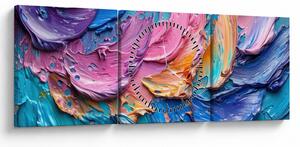 Kép - Olajfestmény (órával) (90x30 cm)