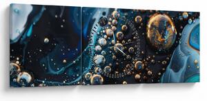 Kép - Tintacseppek (órával) (90x30 cm)