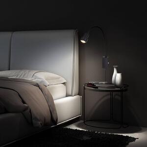 LED fali lámpa Tusi flexibilis karral, fekete