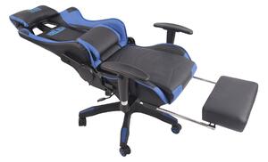 Turbo XFM műbőr gamer szék lábtartóval, beépített masszázs + ülésfűtés funkció
