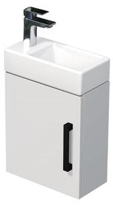Fürdőszoba szekrény mosdóval SAT Cube Way 40x47,5x20 cm fehér fényű CUBE320401DCBL