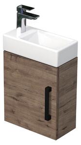 Fürdőszoba szekrény mosdóval SAT Cube Way 40x47,5x20 cm tölgy Wellington matrac CUBE320401DCDW