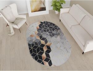 Fekete-fehér mosható szőnyeg 60x100 cm – Vitaus