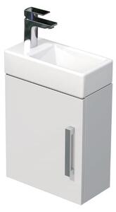 Fürdőszoba szekrény mosdóval SAT Cube Way 40x47,5x20 cm fehér fényű CUBE320401DBL