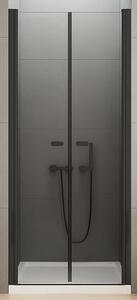 New Trendy New Soleo Black zuhanyajtók 100 cm dönthető fekete félfényes/átlátszó üveg D-0216A