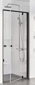 Ravak Pivot zuhanyajtók 80 cm dönthető fekete matt üveg/átlátszó üveg 03G40300Z1
