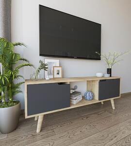Hanah Home TV Stand Sapphire Oak Anthracite Siena - Sapphire Oak, Anthracite