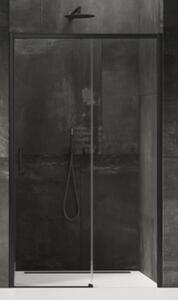 New Trendy Prime zuhanyajtók 150 cm tolható fekete félfényes/átlátszó üveg D-0327A