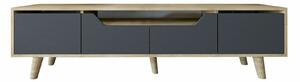 Hanah Home TV Stand Sapphire Oak Anthracite Roma 180 - Sapphire Oak, Anthracite