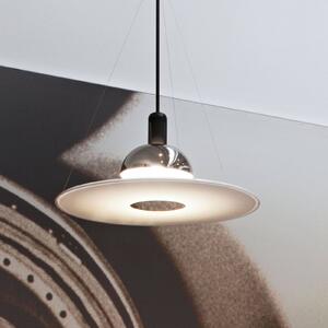 FLOS Frisbi - Függőlámpa fehér koronggal, dimmelhető, Fehér / opál, Nappali / Étkező, Műanyag, Dizájn