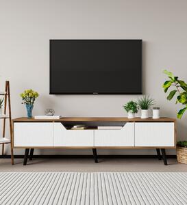 Hanah Home TV Stand Walnut White Roma 180 - Walnut, White