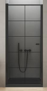 New Trendy New Soleo Black zuhanyajtók 70 cm dönthető fekete félfényes/üveg mintával D-0275A