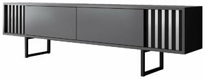 Hanah Home TV állvány antracit fekete króm vonal - Antracit, fekete