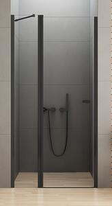 New Trendy New Soleo Black zuhanyajtók 100 cm dönthető fekete félfényes/átlátszó üveg D-0242A