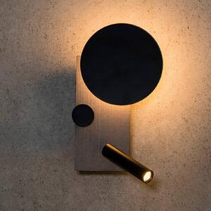 FARO BARCELONA Klee LED fali világítás, szürke, bal oldali változat, dimmelhető, Alu / szürke / cink, Nappali / Étkező, Alumínium, Modern