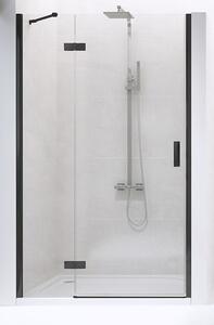 New Trendy New Renoma Black zuhanyajtók 80 cm dönthető fekete félfényes/átlátszó üveg D-0193A